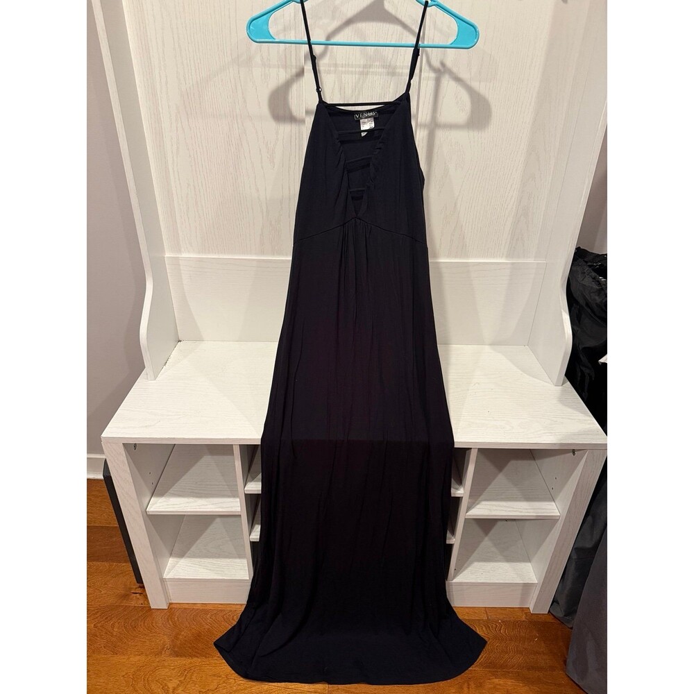 Venus black strappy maxi dress size medium